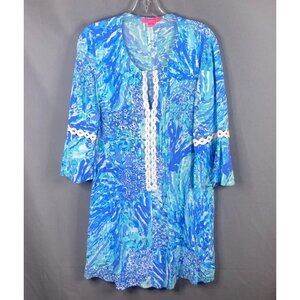Lilly Pulitzer Blue and White Patterned Dress